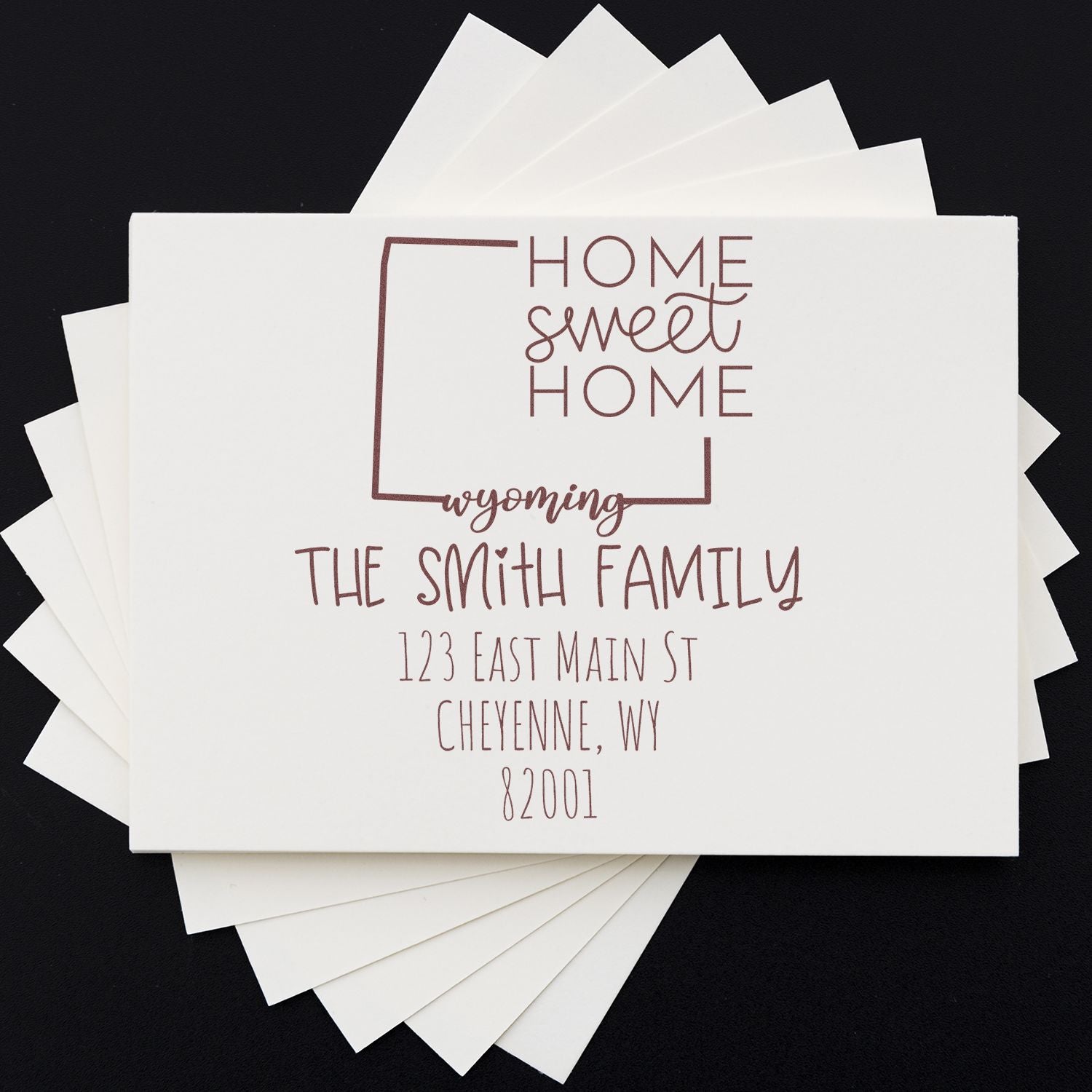 Self-Inking Wyoming Home Sweet Home Customized New Address Stamp