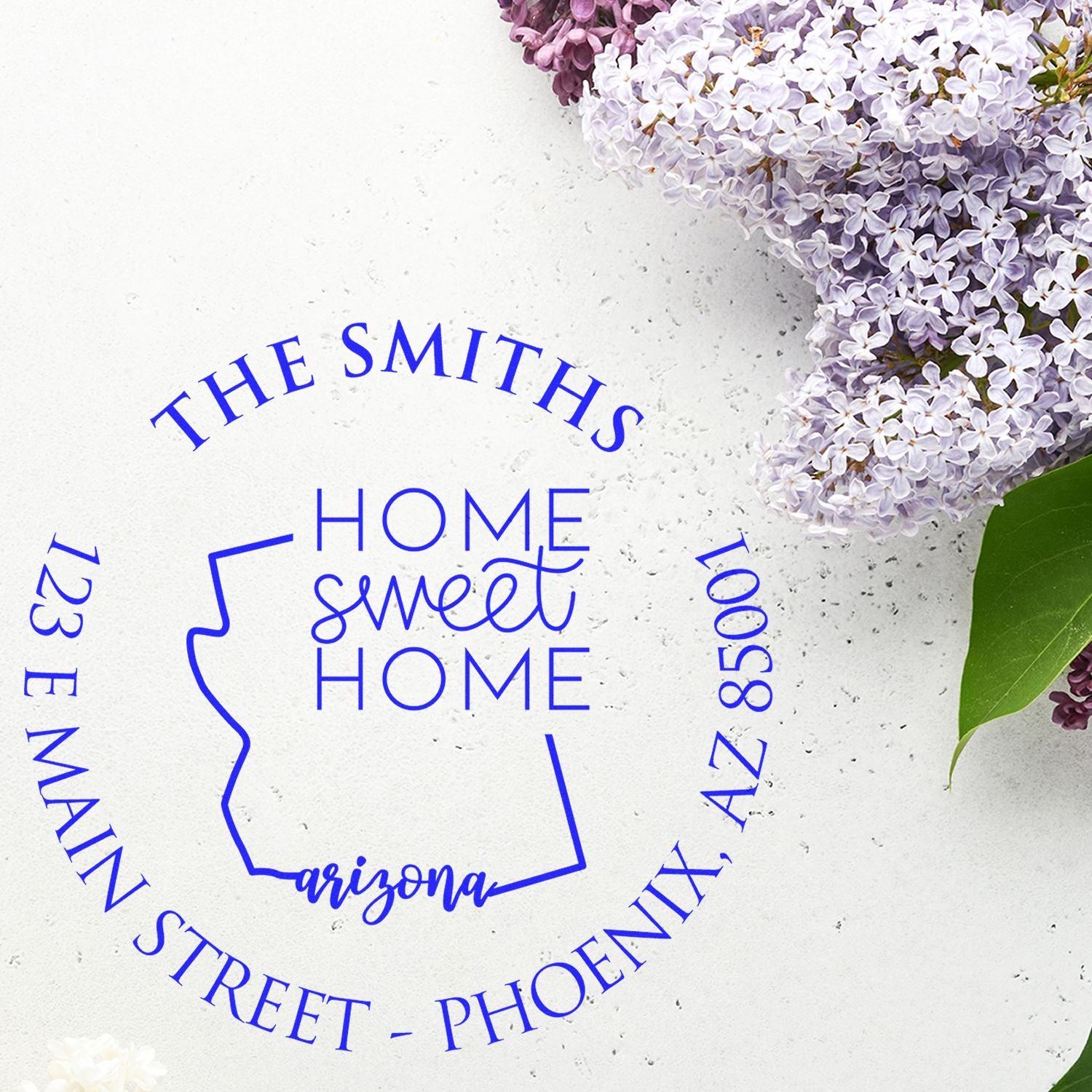 Round PSI Arkansas State Home Sweet Home Mail Stamp