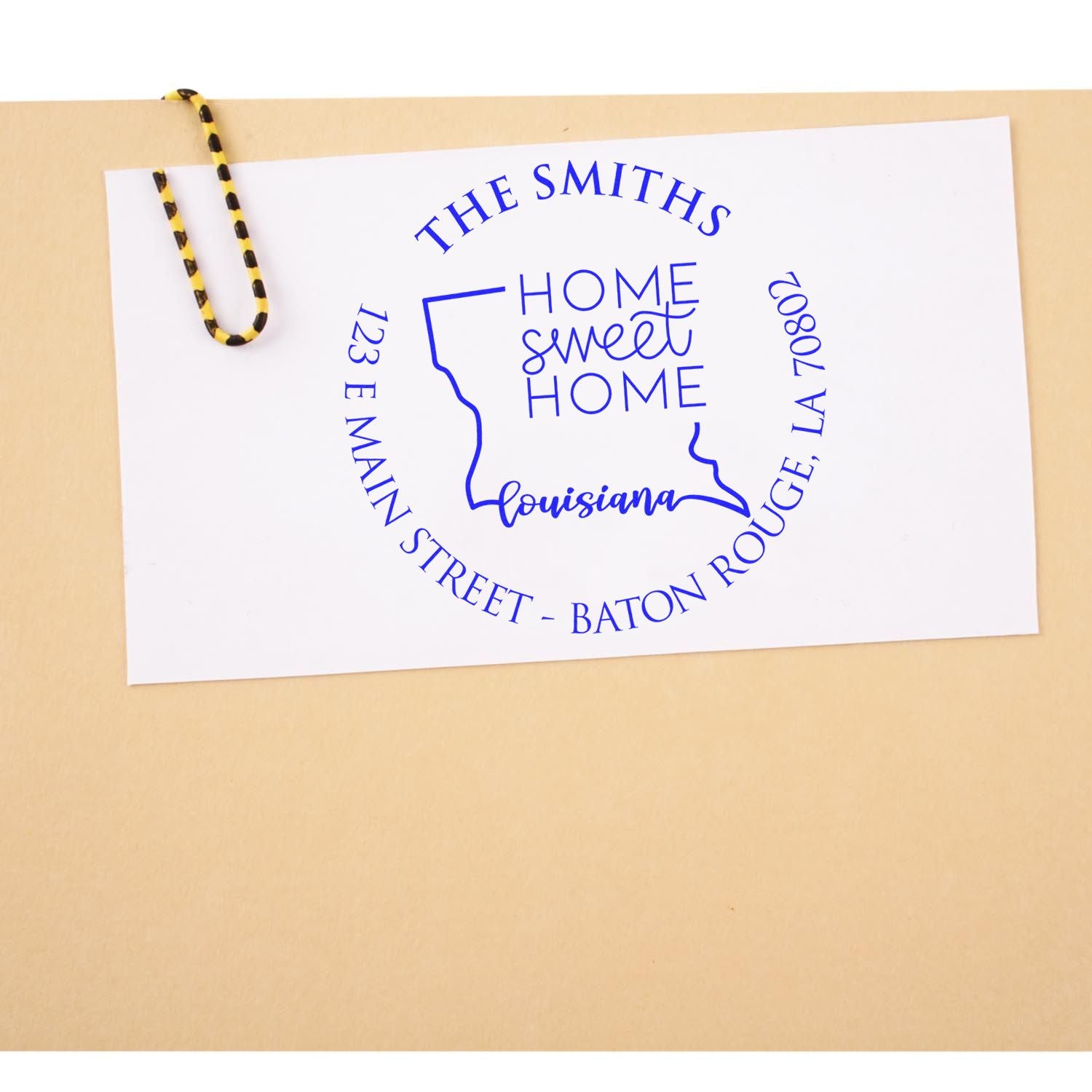 Slim Kentucky State Home Sweet Home Custom-Made New Address Stamp