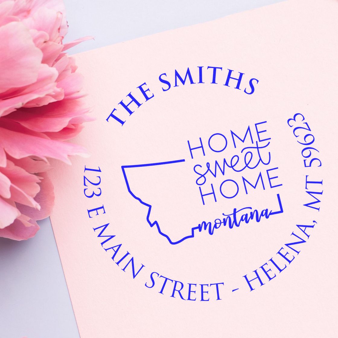 Slim Montana State Home Sweet Home Home Address For Envelopes Stamp