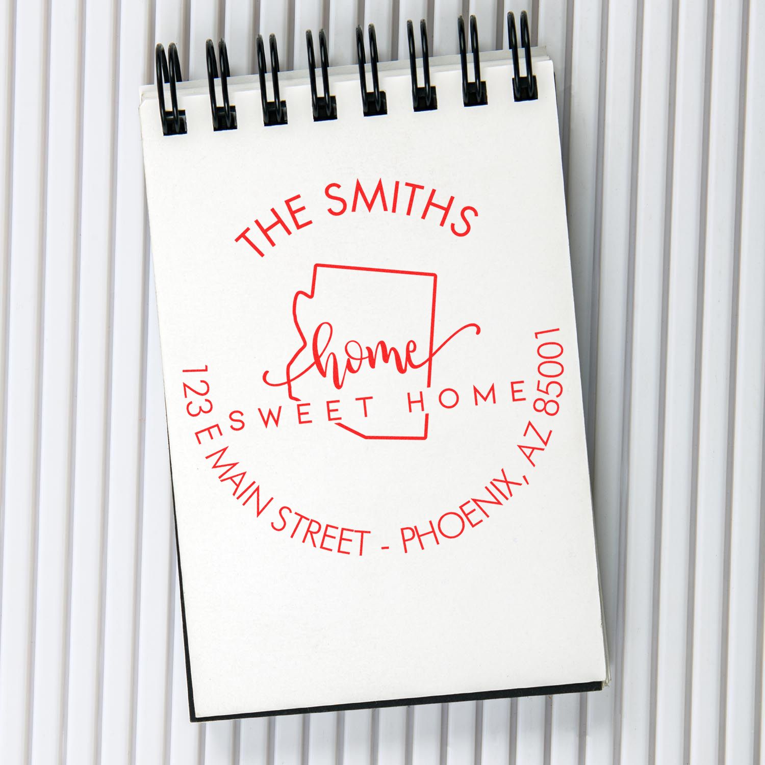 Slim Home Sweet Home for Arizona Personalized Address Label Pre-Inked Stamp