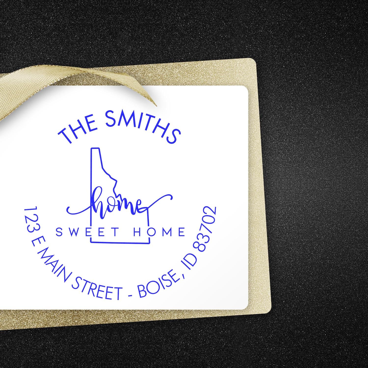 Slim Home Sweet Home for Idaho Personalized Home Address For Envelopes Pre-Inked Stamp