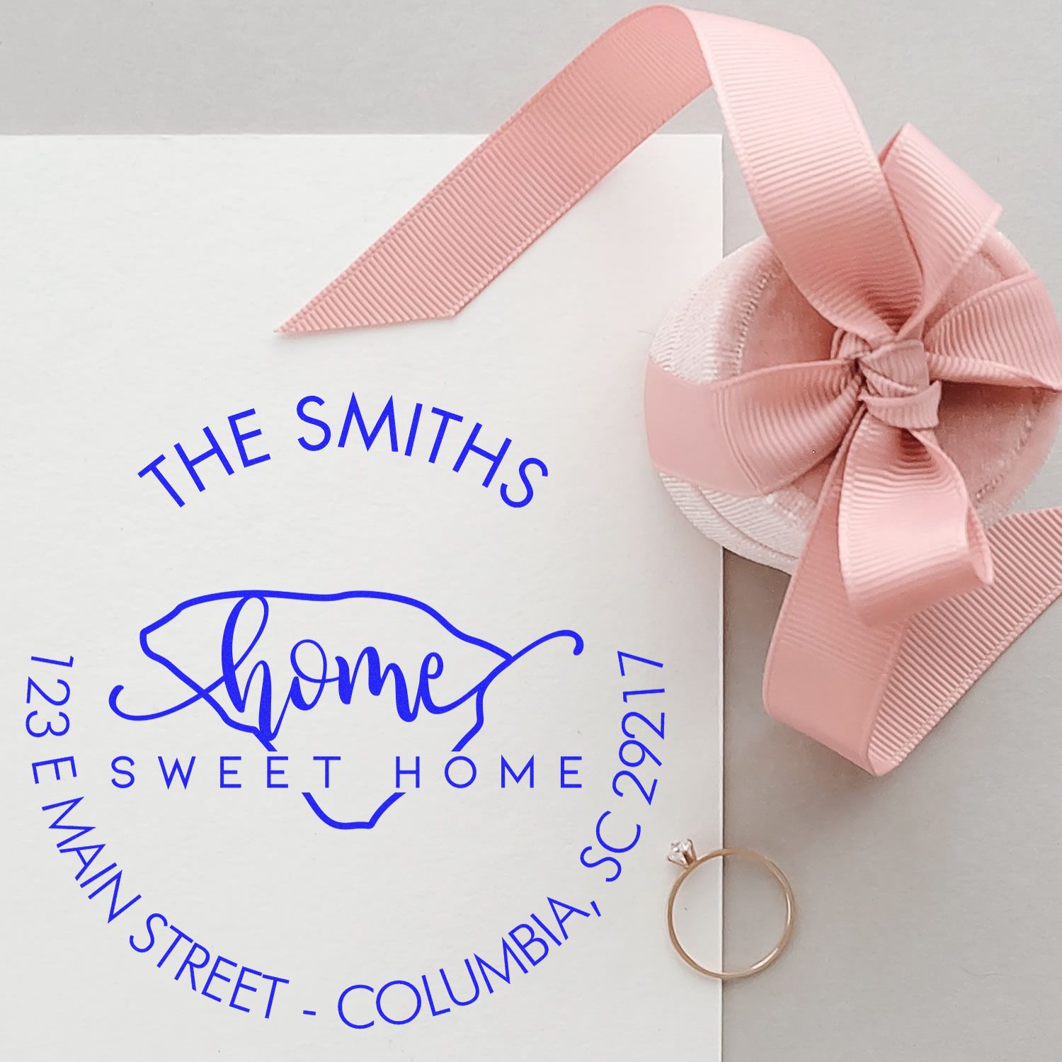 Slim Home Sweet Home for South Carolina Return Address Pre-Inked Stamp