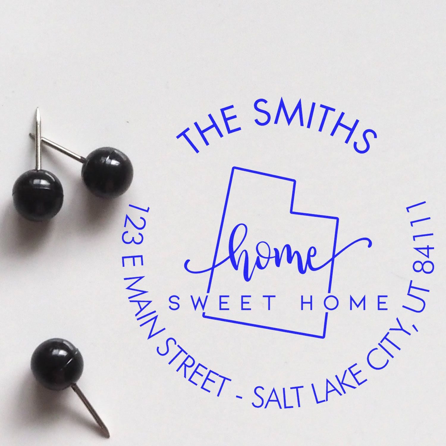 Slim Home Sweet Home for Utah Address Label Stamp