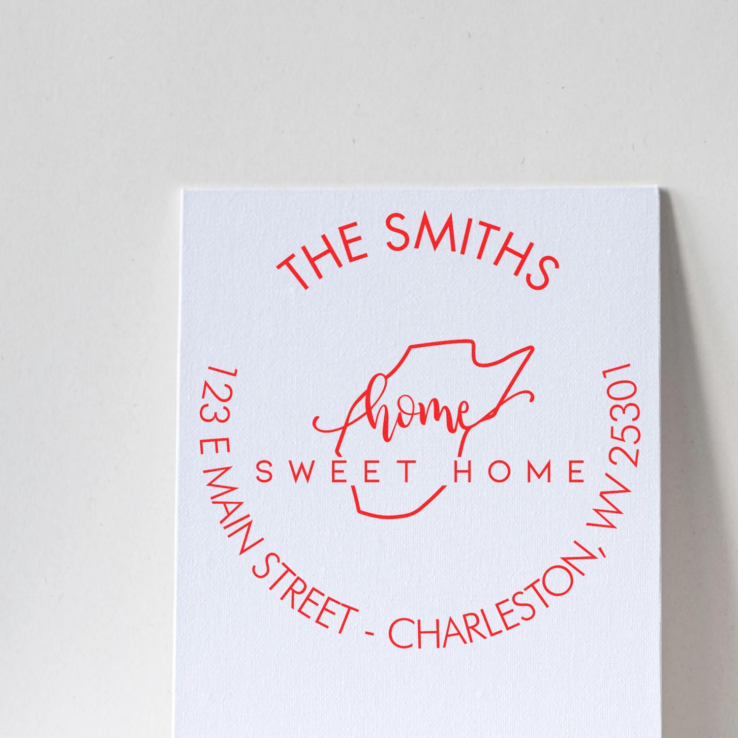 Slim Home Sweet Home for West Virginia Address Return Pre-Inked Stamp