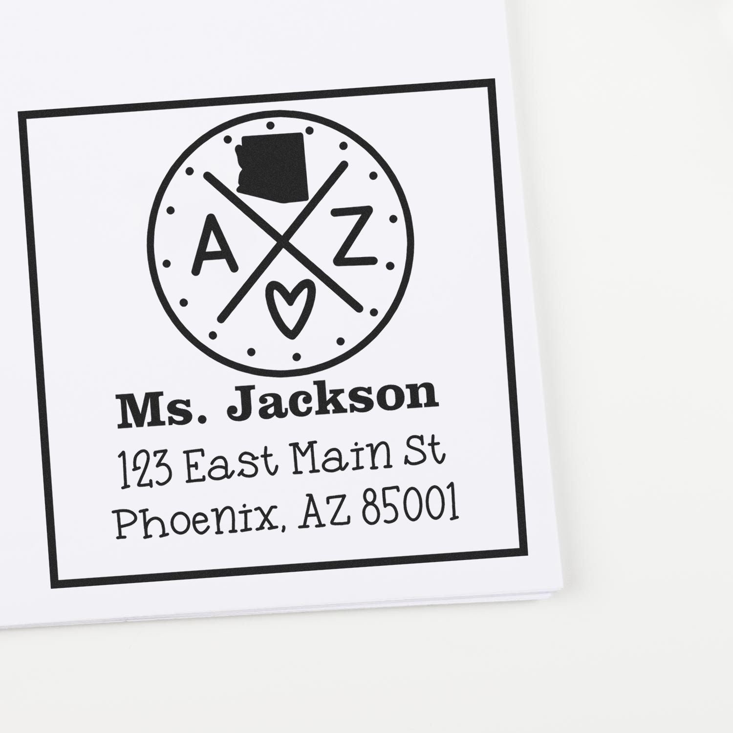 Self-Inking Arizona State Cross Customized Home Address for Envelopes Stamper