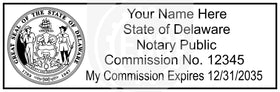 Delaware Rectangular Notary Stamp Imprint Example