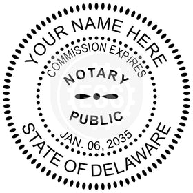 Delaware Notary Seal Imprint Example