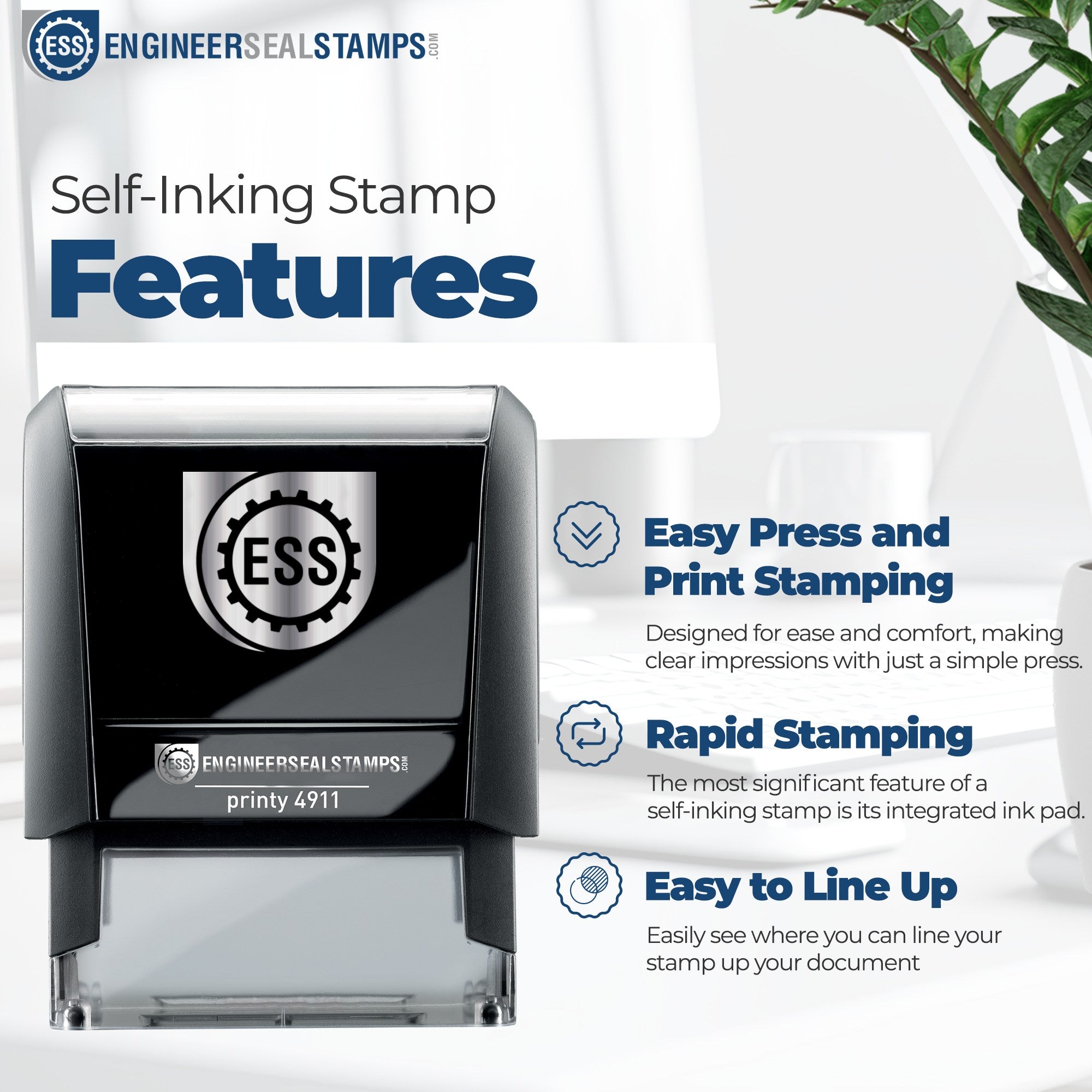 Self Inking For Deposit Only with Line Stamp