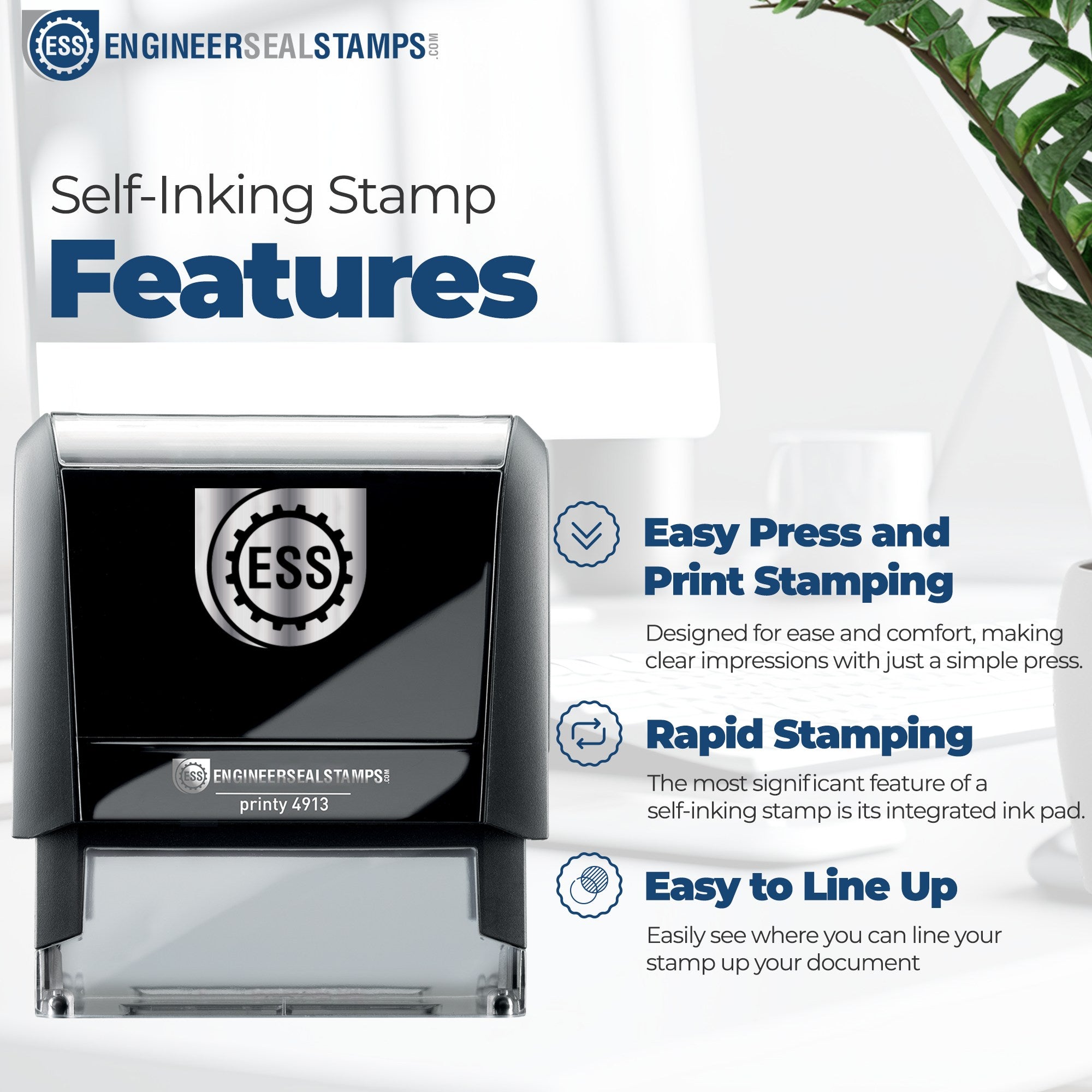 Large Self Inking Bold Shred Stamp