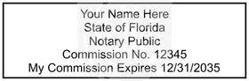 Florida Rectangular Notary Stamp Imprint Example