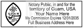 Guam Rectangular Notary Stamp Imprint Example