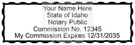 Idaho Rectangular Notary Stamp Imprint Example