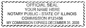 Illinois Rectangular Notary Stamp Imprint Example