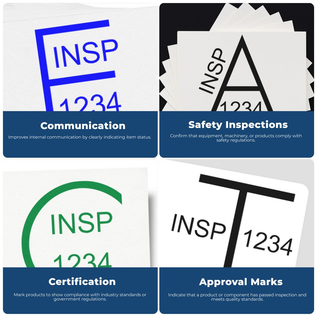 Standard Size Self-Inking Good Inspection Approval Stamp 3/4 Diameter