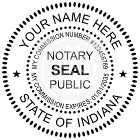 Indiana Notary Seal Imprint Example