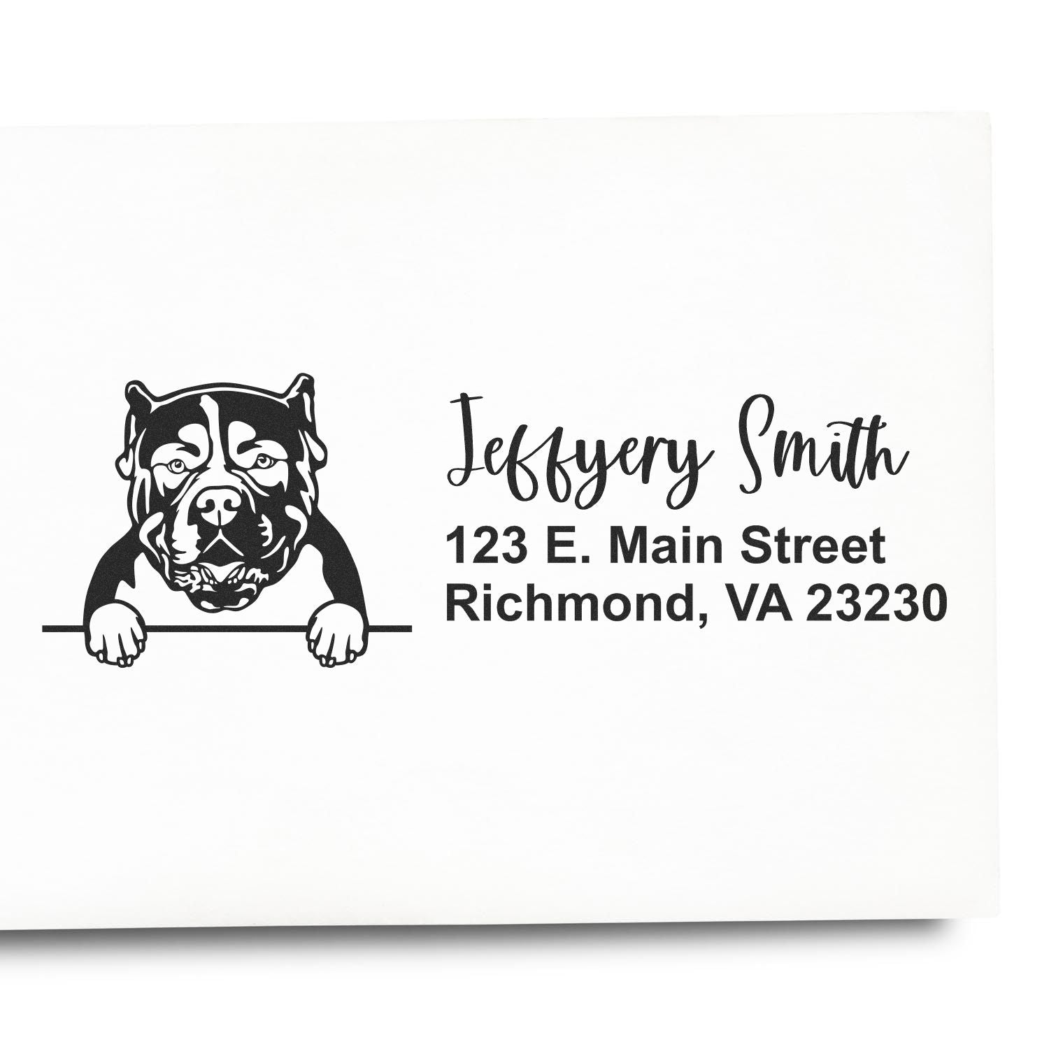 American Bulldog Name and Address Stamp Self-Inking