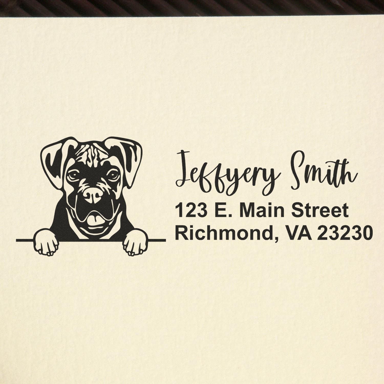 Boxer Name and Address Stamp Self-Inking