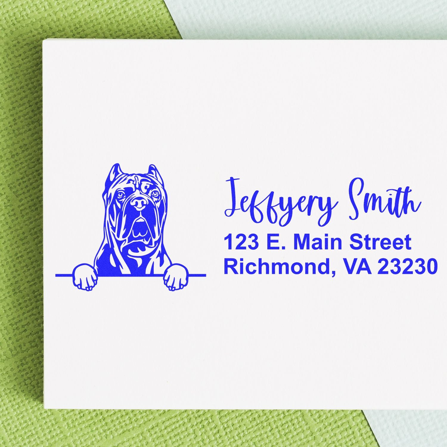 Cane Corso Name and Address Stamp Self-Inking