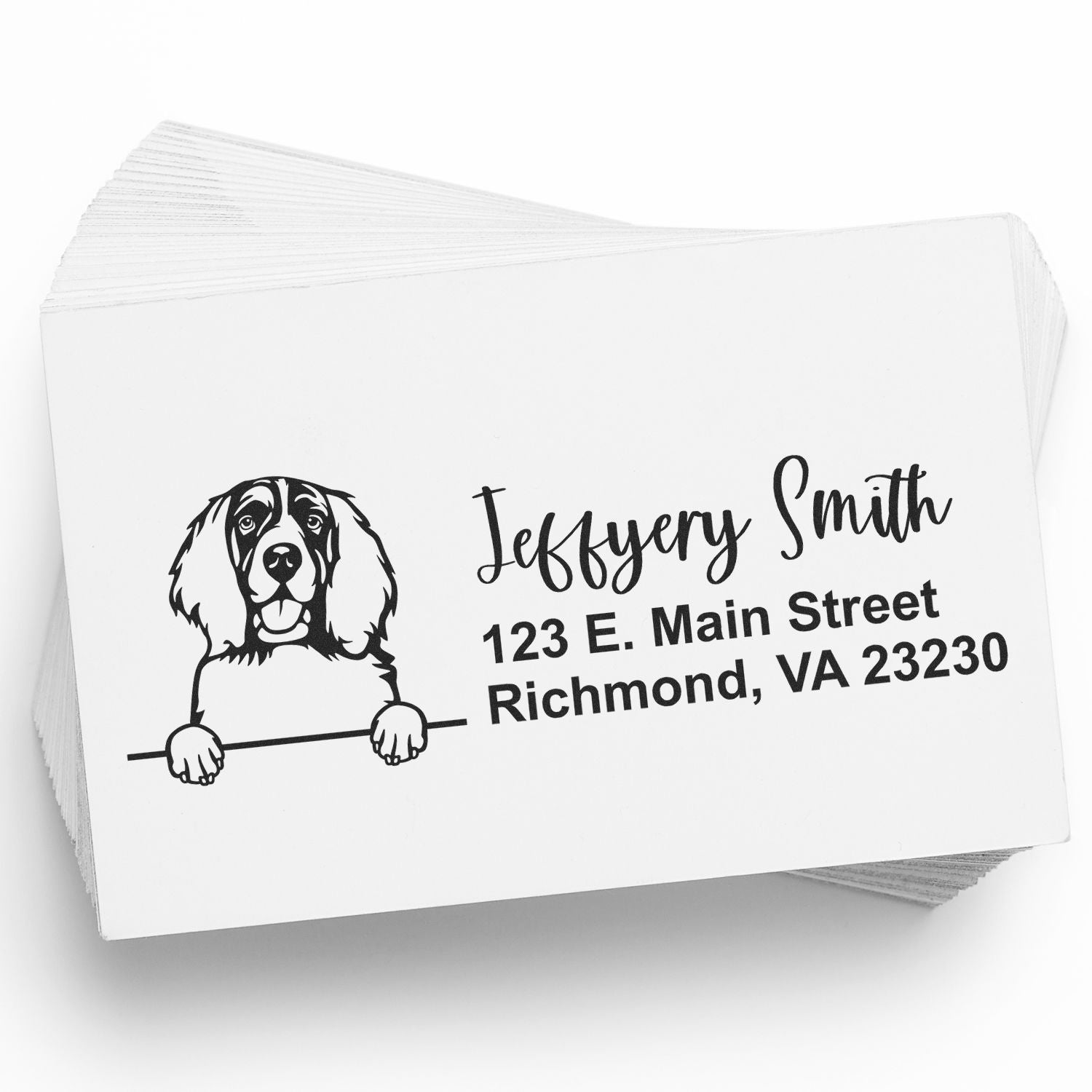 English Springer Spaniel Name and Address Stamp Self-Inking