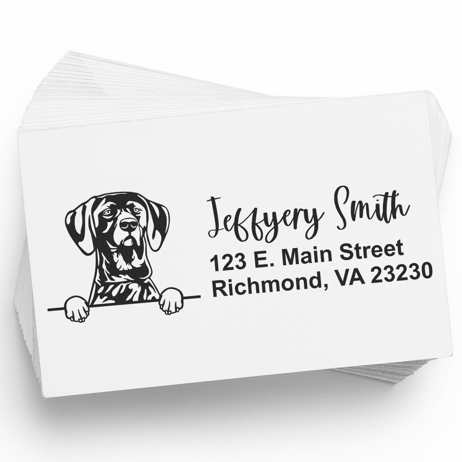 German Shorthaired Pointer Name and Address Stamp Self-Inking