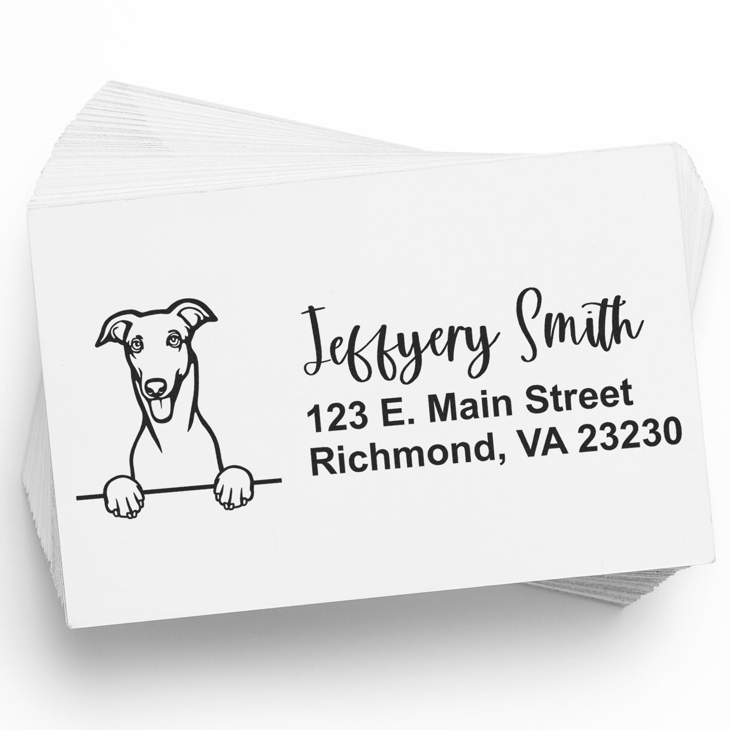 Slim Greyhound Pre-Inked Customized Stamp