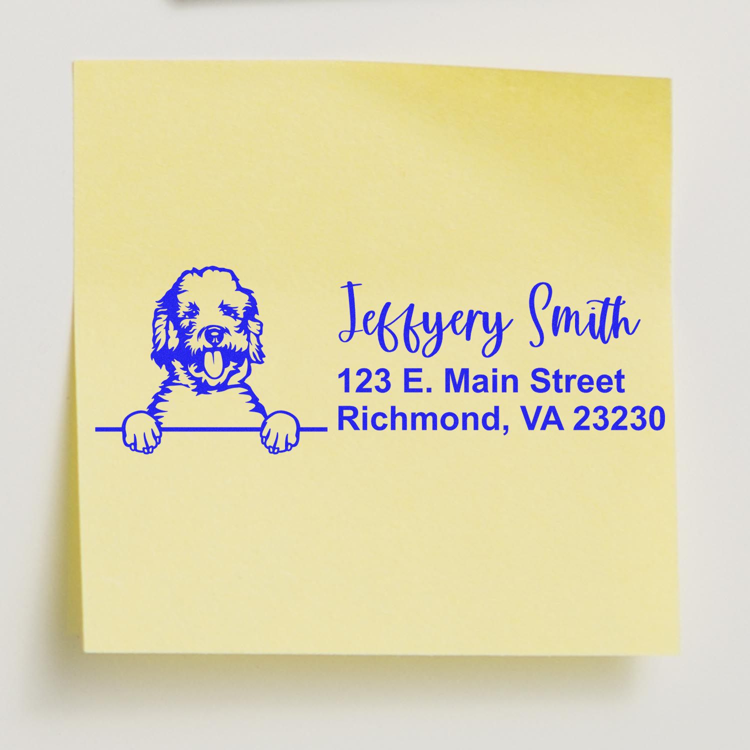 Labradoodle Name and Address Stamp Self-Inking