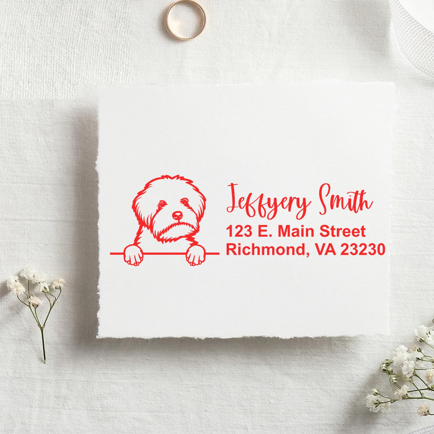 Maltipoo Name and Address Stamp Self-Inking