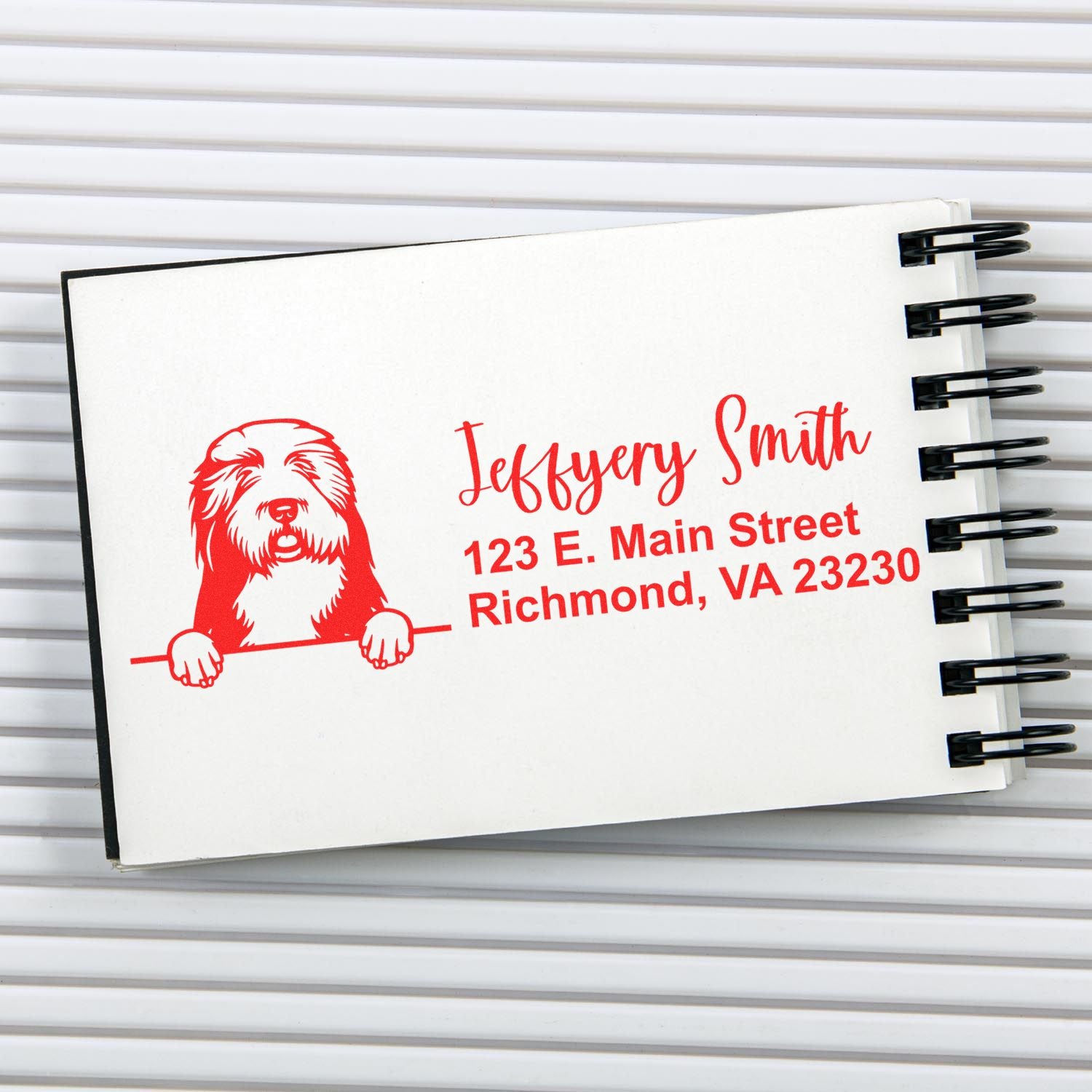 Old English Sheepdogs Name and Address Stamp Self-Inking