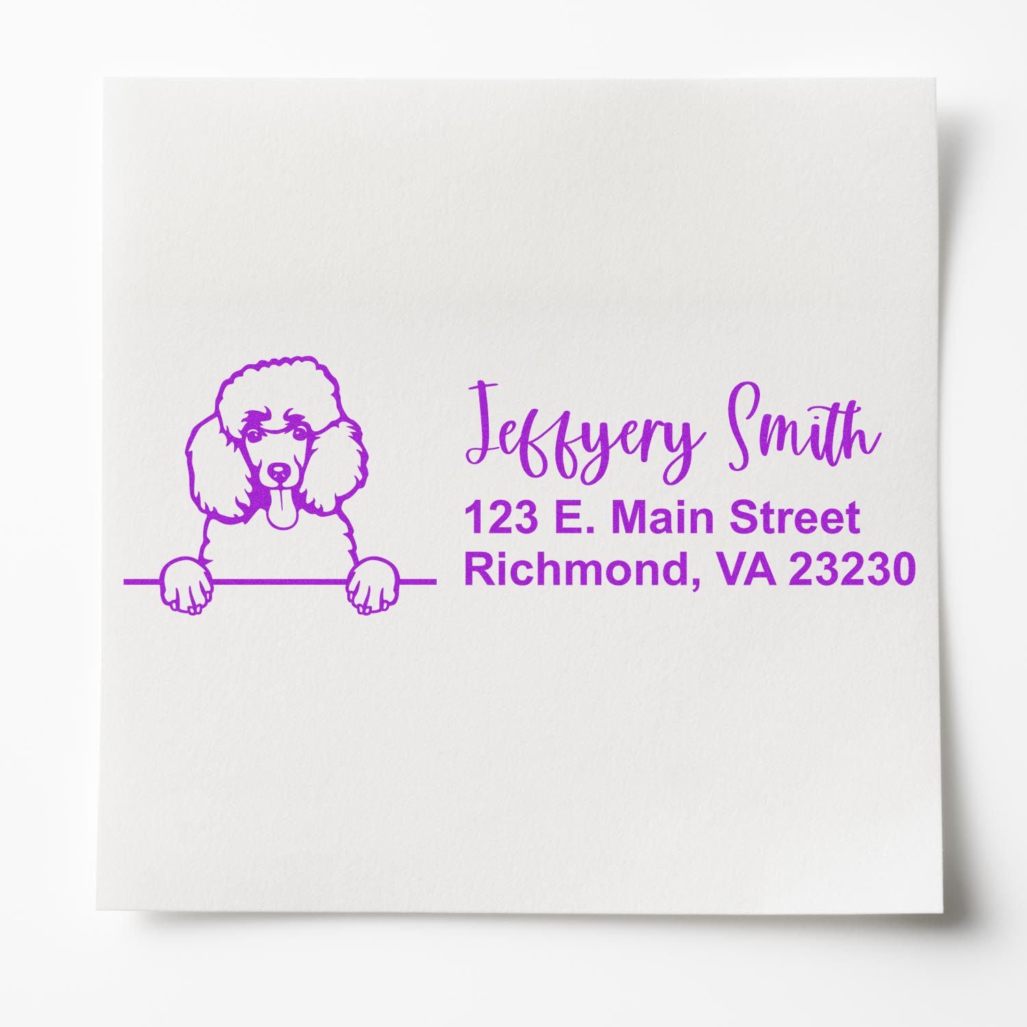 Slim Poodle Pre-Inked Customized Stamp