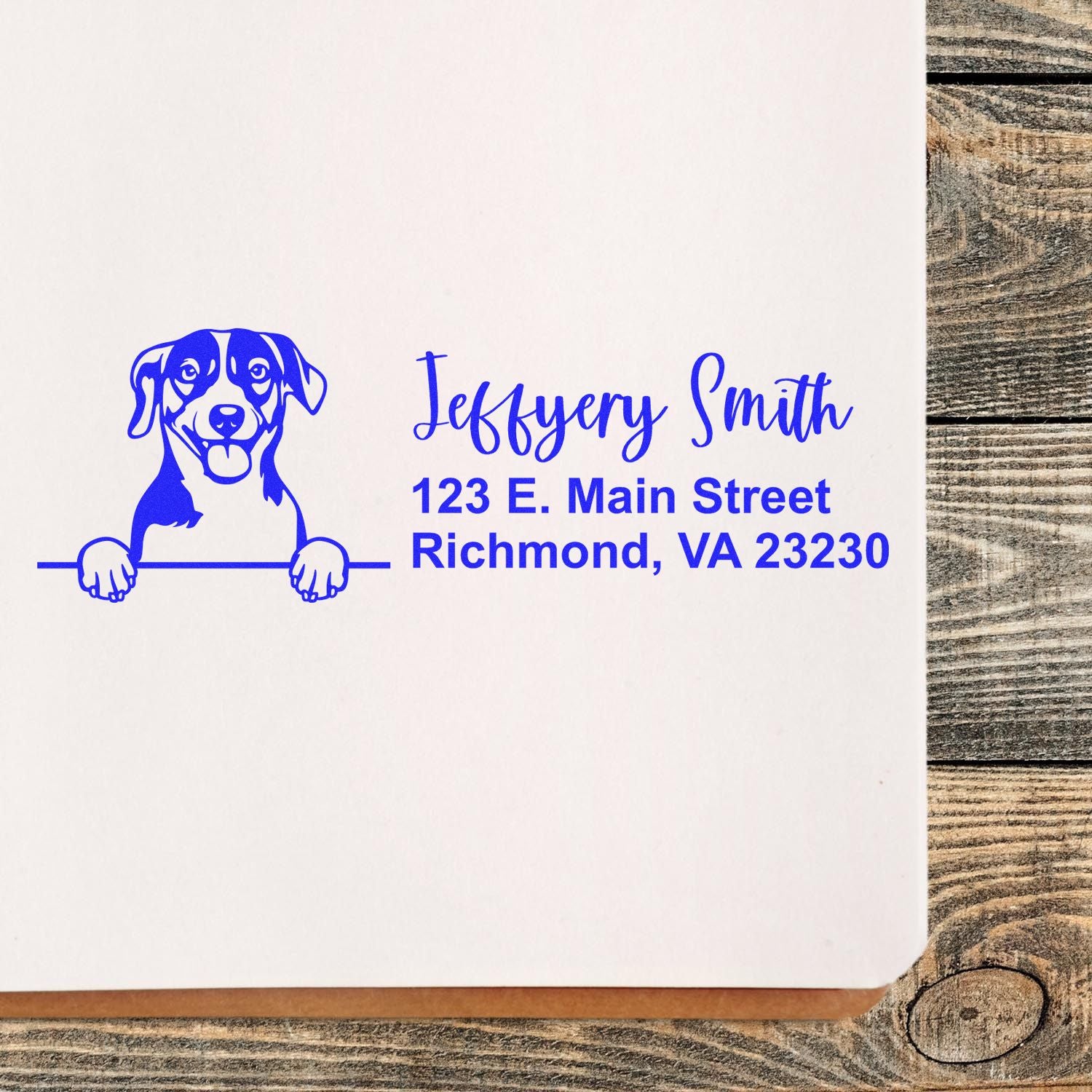 Russell Terrier Name and Address Stamp Self-Inking