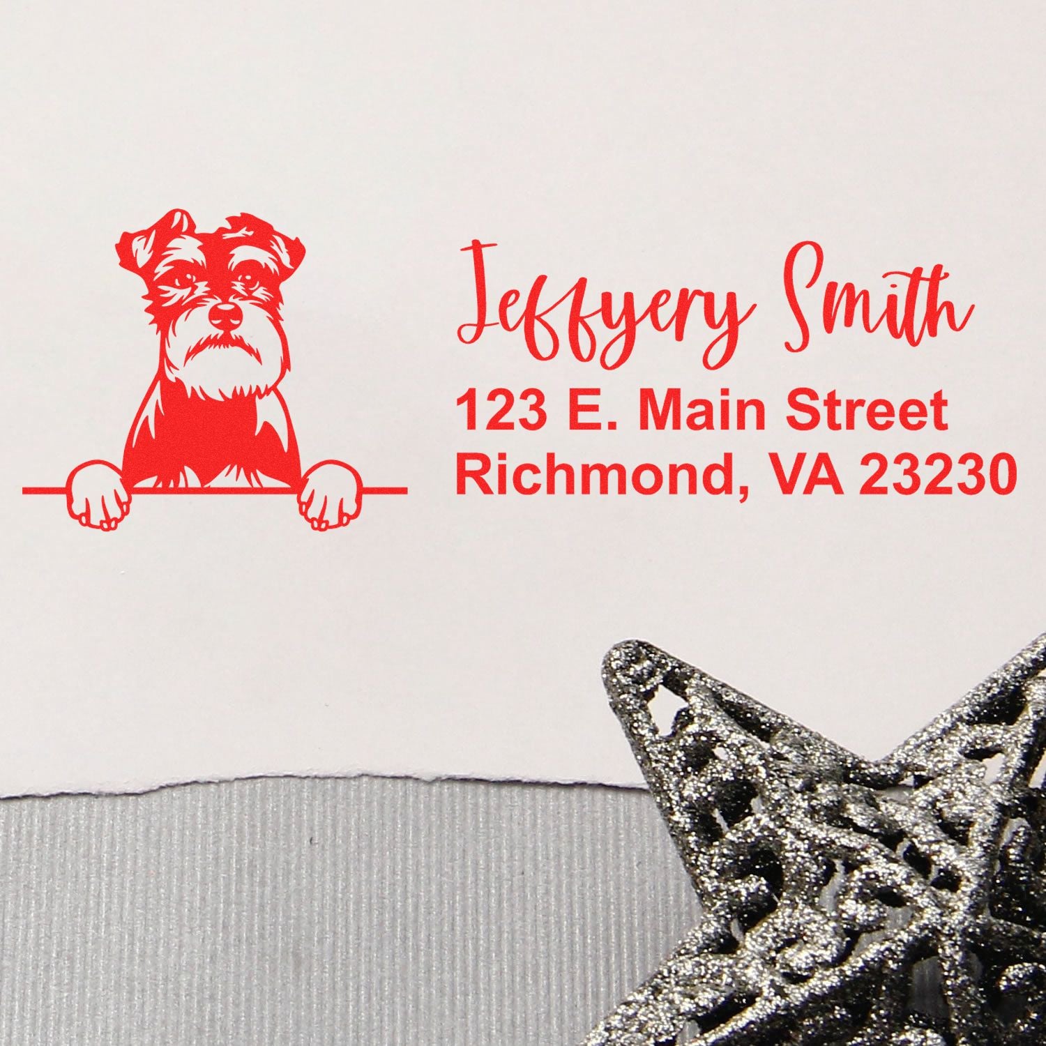 Schnauzer Name and Address Stamp Self-Inking