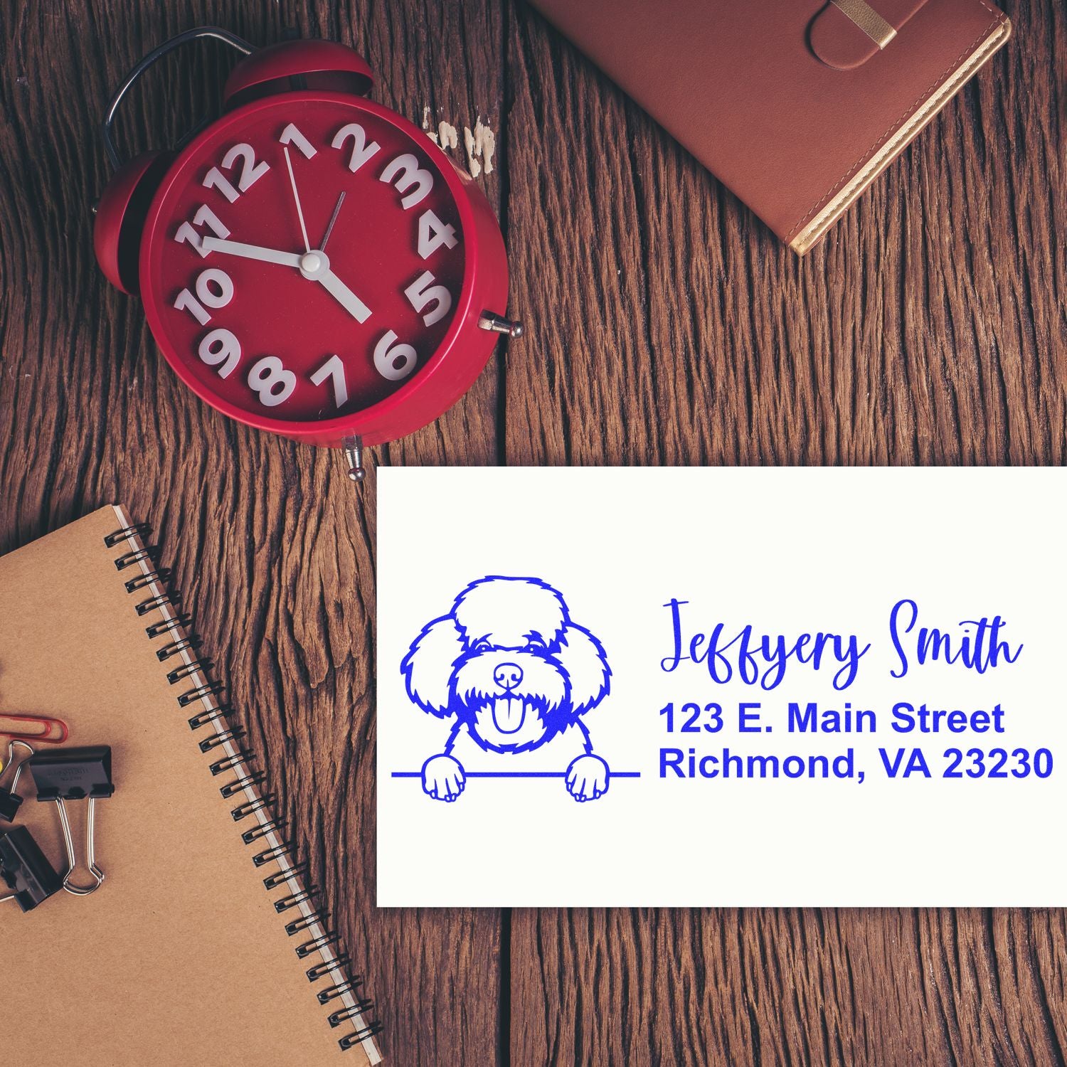 Toy Poodle Name and Address Stamp Self-Inking