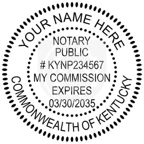 Kentucky Notary Seal Imprint Example