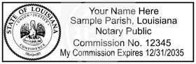 Louisiana Rectangular Notary Stamp Imprint Example