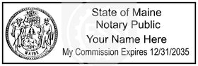 Maine Rectangular Notary Stamp Imprint Example