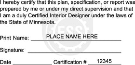 Minnesota Interior Designer Seal Setup