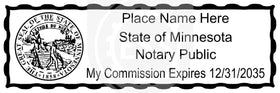 Minnesota Rectangular Notary Stamp Imprint Example