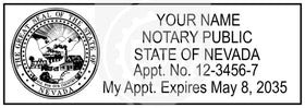 Nevada Rectangular Notary Stamp Imprint Example