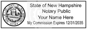 New Hampshire Rectangular Notary Stamp Imprint Example