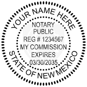 New Mexico Notary Seal Imprint Example