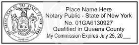 New York Rectangular Notary Stamp Imprint Example