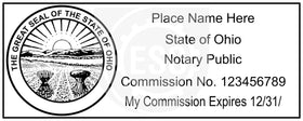 Ohio Rectangular Notary Stamp Imprint Example