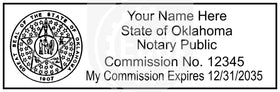 Oklahoma Rectangular Notary Stamp Imprint Example
