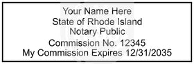 Rhode Island Rectangular Notary Stamp Imprint Example