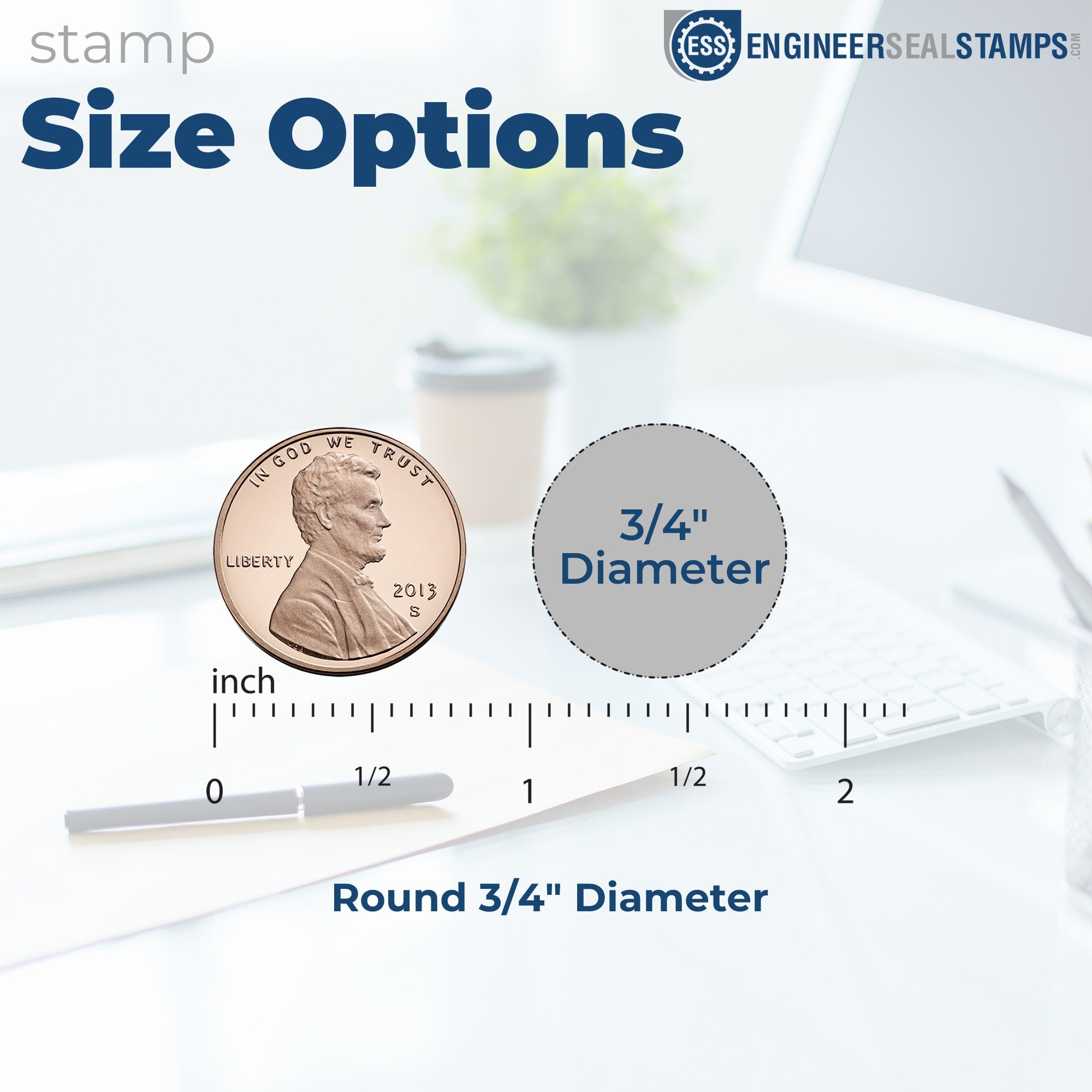 Standard Size Self-Inking Inspected By Approved Round Stamp 3/4 Diameter