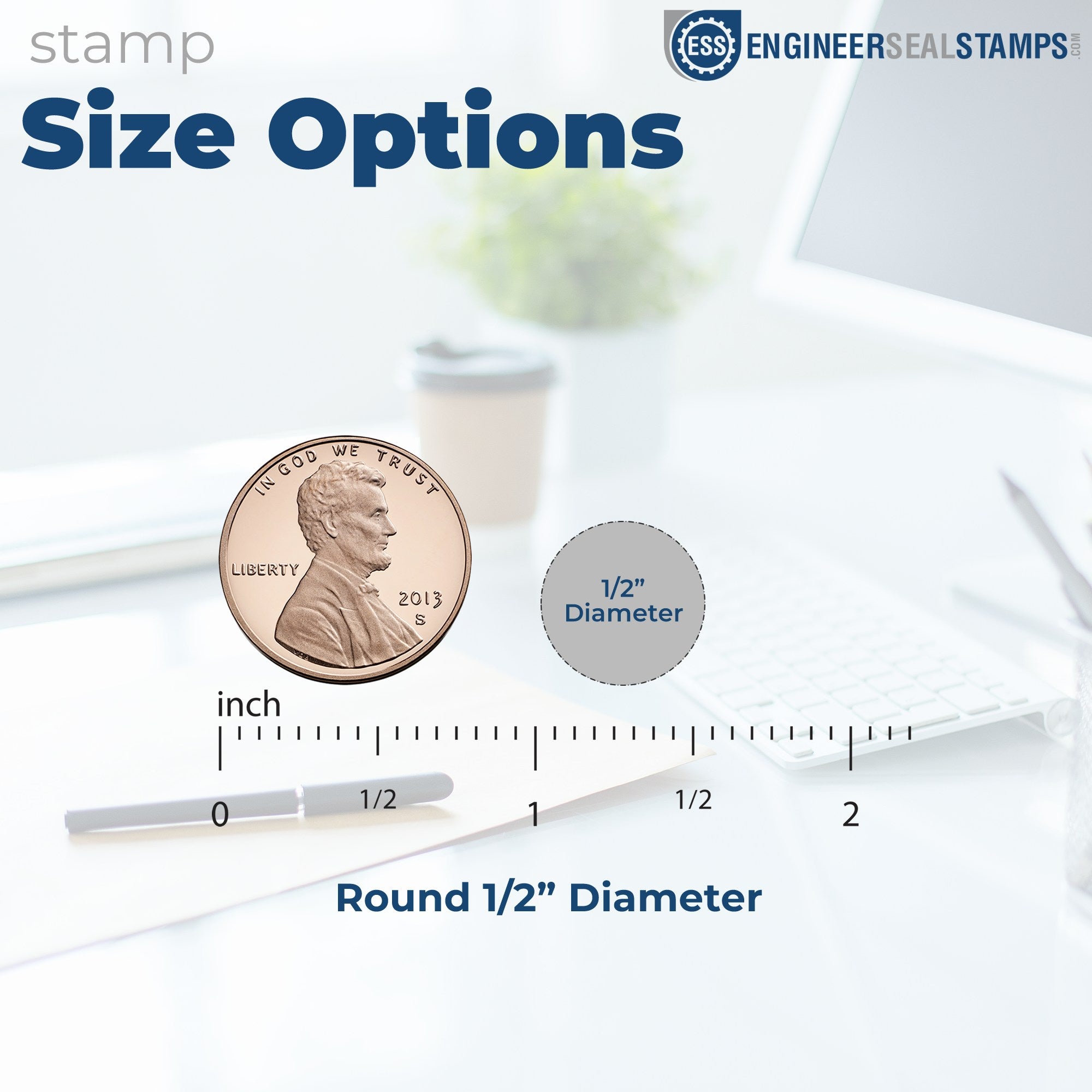 Extra Small Self-Inking Round QA Approved Inspection Stamp 1/2 Diameter