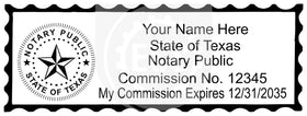 Texas Rectangular Notary Stamp Imprint Example