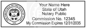 Utah Rectangular Notary Stamp Imprint Example
