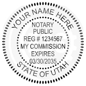 Utah Notary Seal Imprint Example